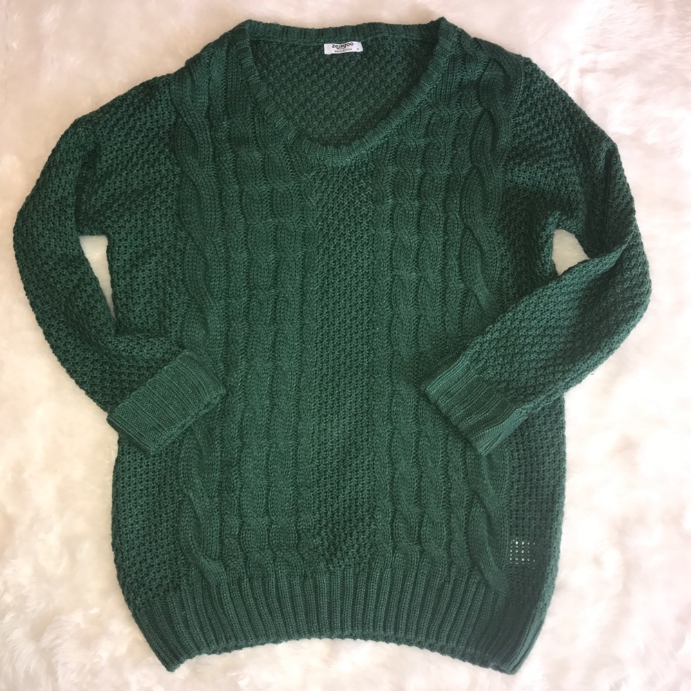 Zeagoo green sweater size medium